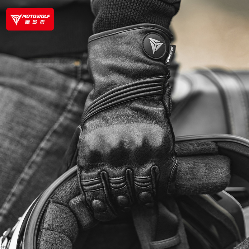Guantes de moto de invierno pa - Motorcycle Glove Knuckle reseña y precio