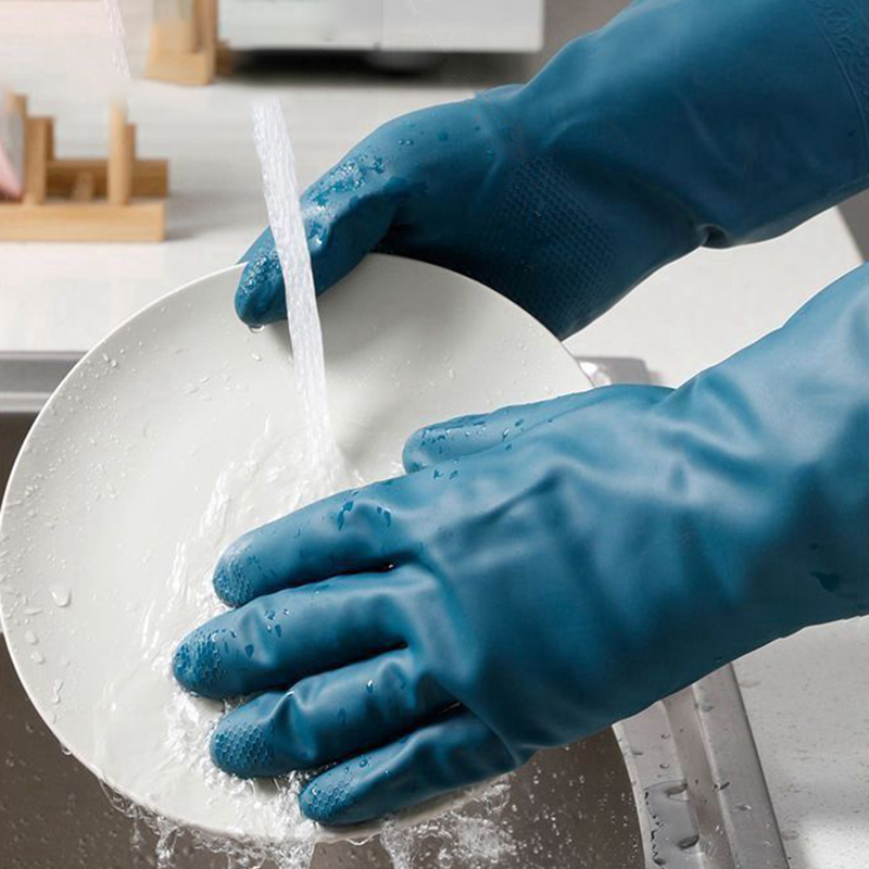 2/4 pares de guantes impermeab - Rubber Glove Cleaning reseña y precio